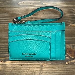 Kate Spade ID Wristlet Card Case Teal Green